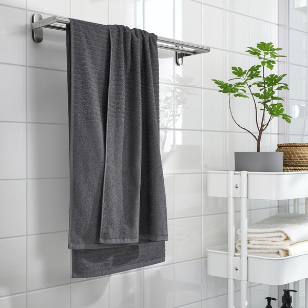 IKEA VÅGSJÖN Bath Towel Dark Gray 28x55 "