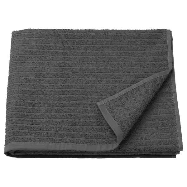 IKEA VÅGSJÖN Bath towel dark gray 28x55 "