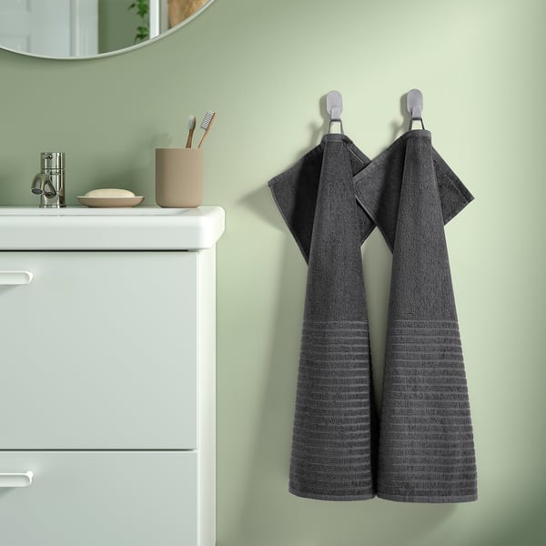 IKEA VÅGSJÖN Hand Towel Dark Gray 16x28 "