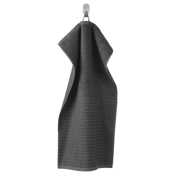 IKEA VÅGSJÖN Hand towel dark gray 16x28 "