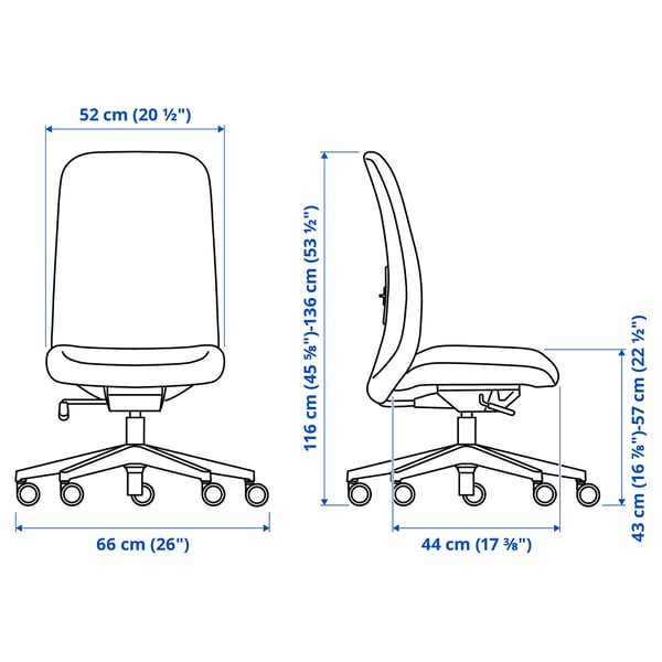 IKEA VALLFJÄLLET Office Chair Gunnared Gray