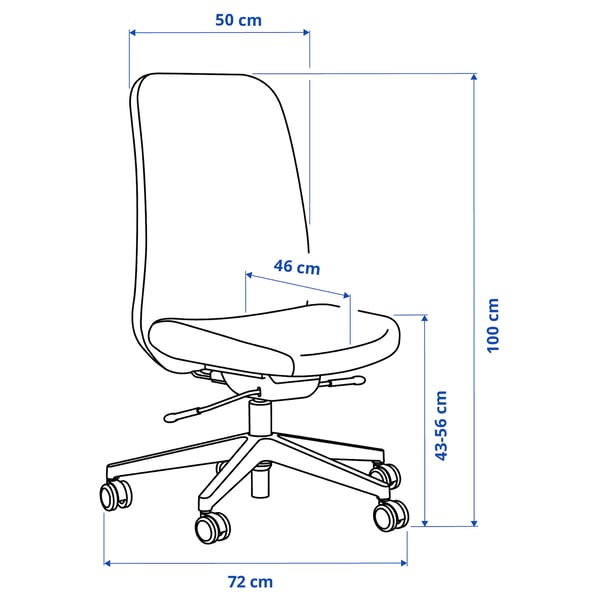 IKEA VALLFJÄLLET Office Chair Gunnared Gray