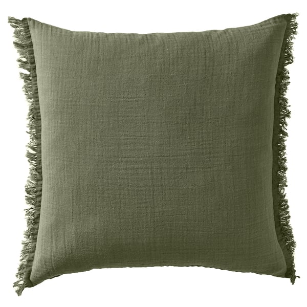 IKEA VALLKRASSING Cushion cover gray-green 20x20 "