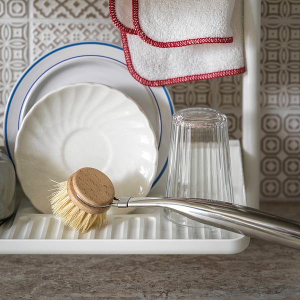 IKEA VÄLVÅRDAD Dish Brush Stainless Steel/beech
