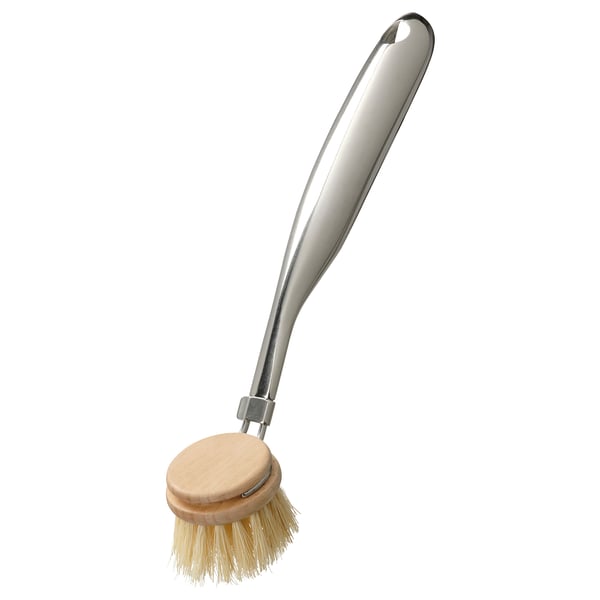 IKEA VÄLVÅRDAD Dish brush stainless steel/beech