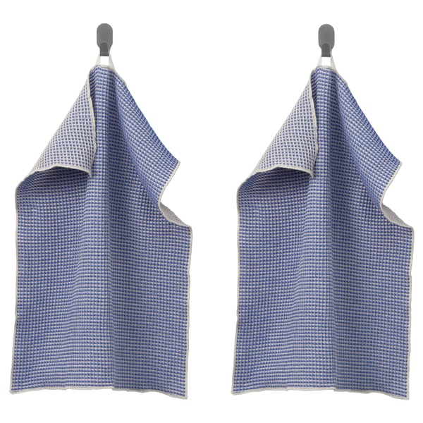 IKEA VÄLVÅRDAD Dish towel blue/white 18x24 "