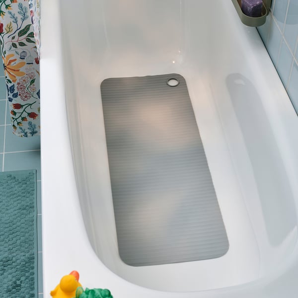IKEA VALVATTNET Bathtub Mat Gray 13x33 "