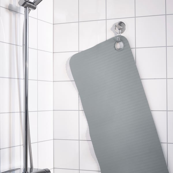 IKEA VALVATTNET Bathtub Mat Gray 13x33 "