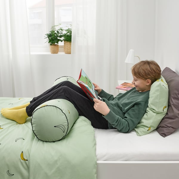 IKEA VÄNKRETS Cushion Banana Pattern Pale Green 31 "