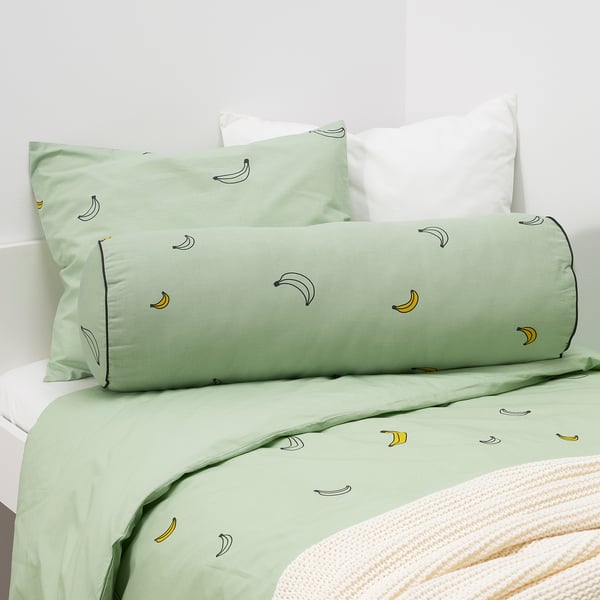 IKEA VÄNKRETS Cushion Banana Pattern Pale Green 31 "