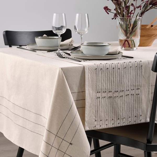 IKEA VÅRARV Table Runner Dark Gray/natural 14x59 "
