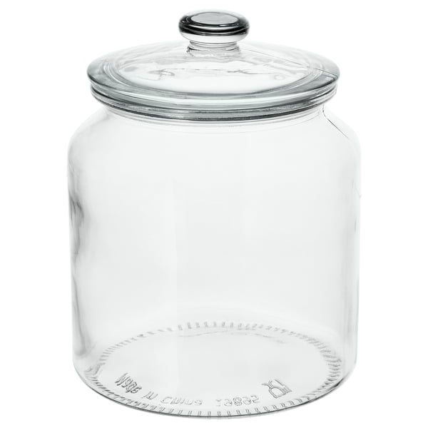 IKEA VARDAGEN Jar with lid clear glass 64 oz