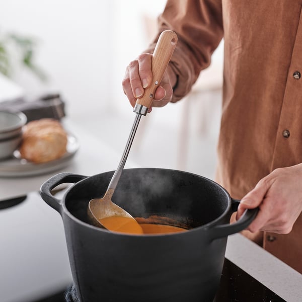 IKEA VARDAGEN Ladle Stainless Steel/beech 13 "