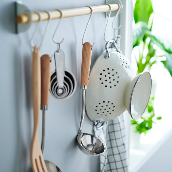 IKEA VARDAGEN Ladle Stainless Steel/beech 13 "