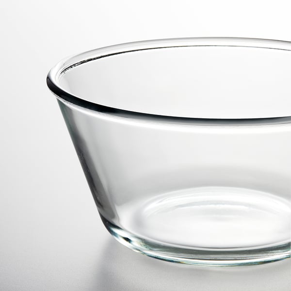 IKEA VARDAGEN Serving Bowl Clear Glass 8 "