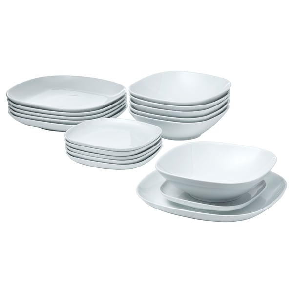IKEA VÄRDERA 18-piece dinnerware set white