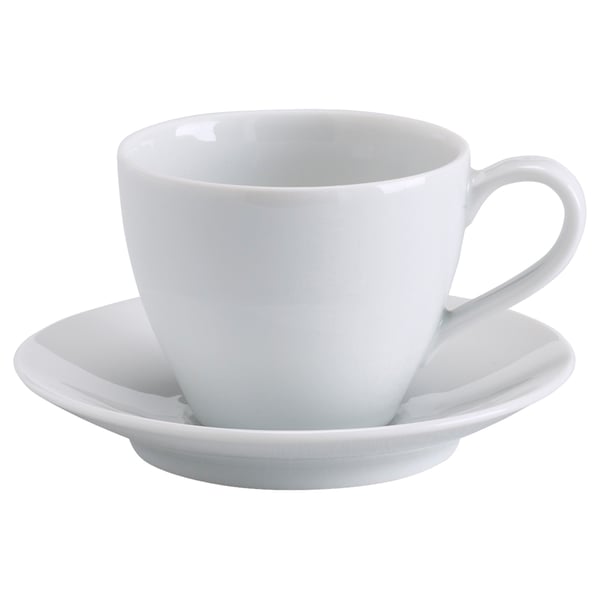 IKEA VÄRDERA Coffee cup and saucer white 7 oz
