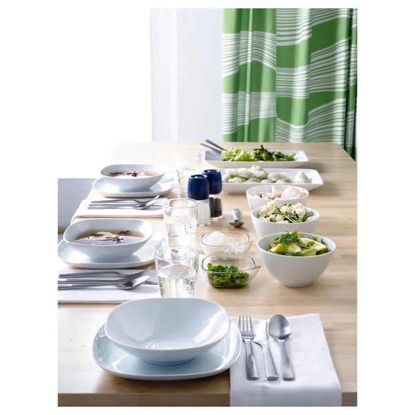IKEA VÄRDERA Deep Plate/bowl White 7 ¾x7 ¾ "