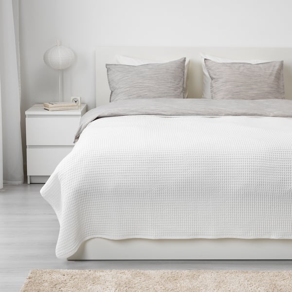 IKEA VÅRELD Bedspread White 91x98 "