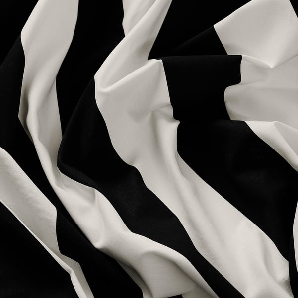 IKEA VARGTÖREL Pre-cut Fabric Black/white 59x118 "