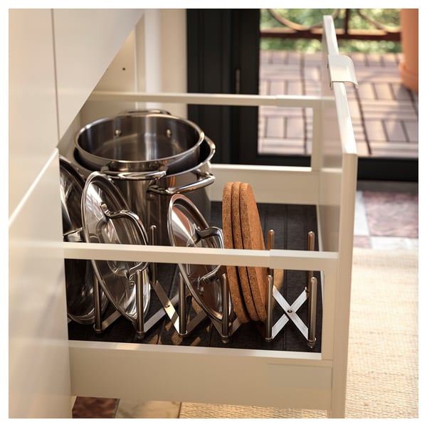 IKEA VARIERA Pot Lid Organizer Stainless Steel