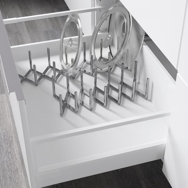 IKEA VARIERA Pot Lid Organizer Stainless Steel