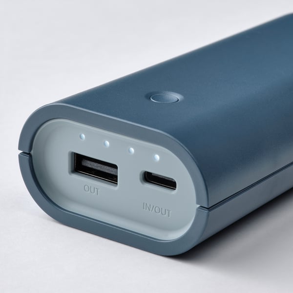 IKEA VARMFRONT Portable Charger Blue 5200 MAh