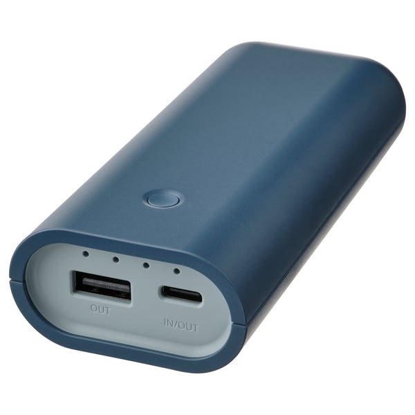 IKEA VARMFRONT Portable charger blue 5200 mAh