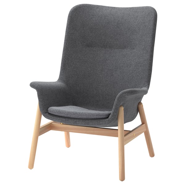 IKEA VEDBO High back armchair Gunnared dark gray