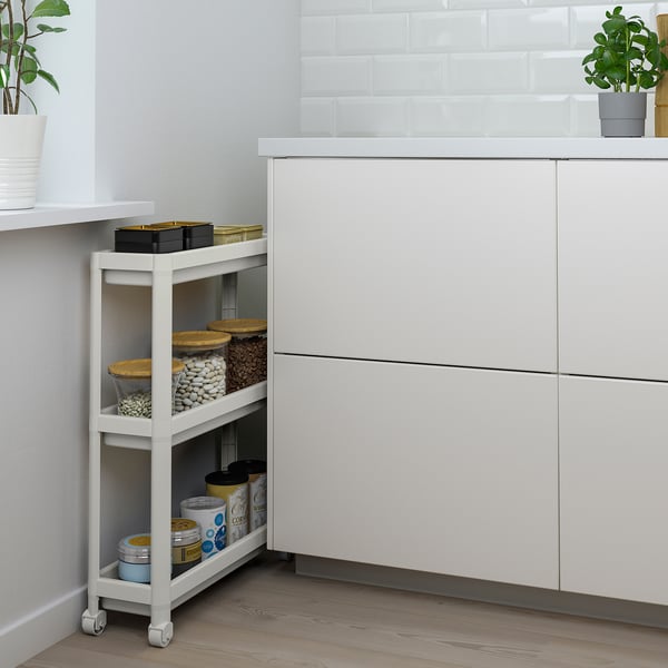 IKEA VESKEN Cart White 21 1/4x7 1/8x28 "
