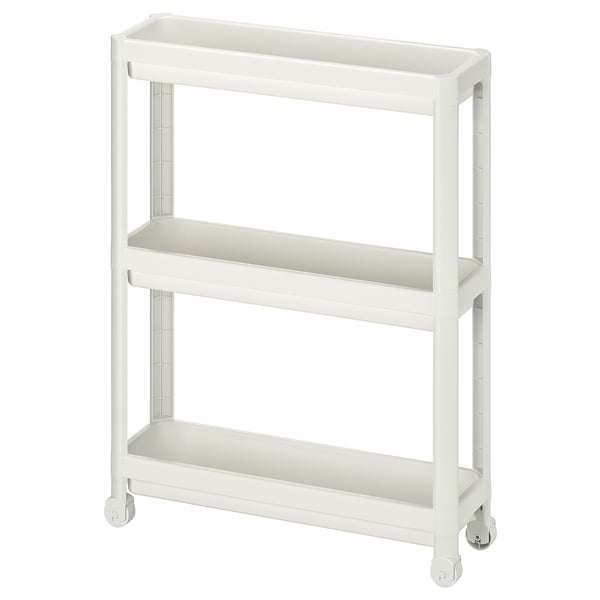IKEA VESKEN Cart white 21 1/4x7 1/8x28 "