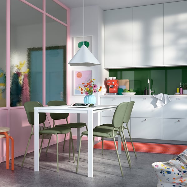 IKEA VIHALS Table White/white 49 1/4x29 1/8 "