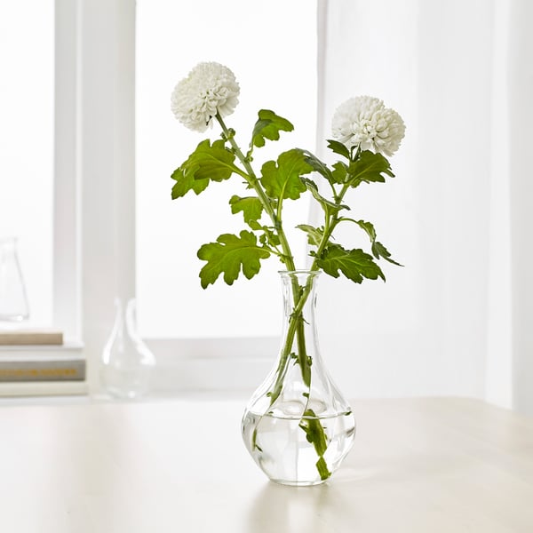 IKEA VILJESTARK Vase Clear Glass 6 ¾ "