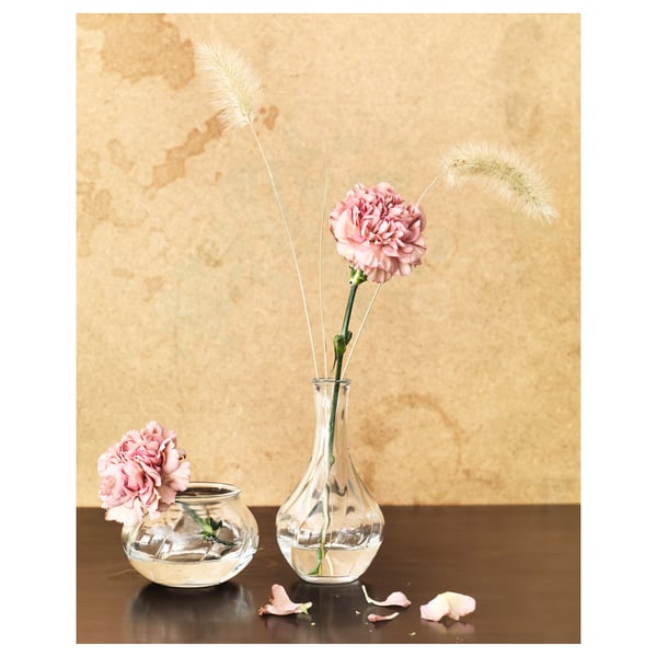 IKEA VILJESTARK Vase Clear Glass 6 ¾ "