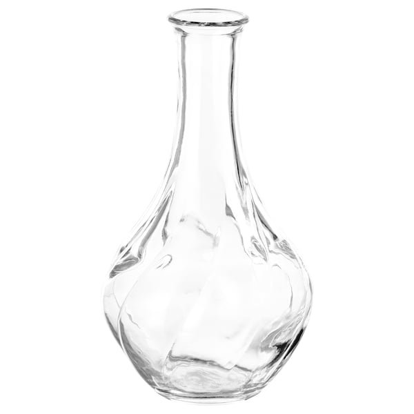 IKEA VILJESTARK Vase clear glass 6 ¾ "