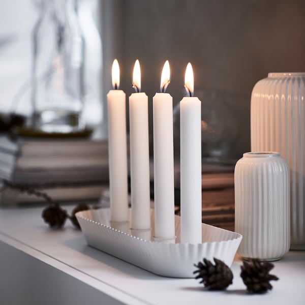 IKEA VINTERFINT Candlestick For 4 Candles White 2 "