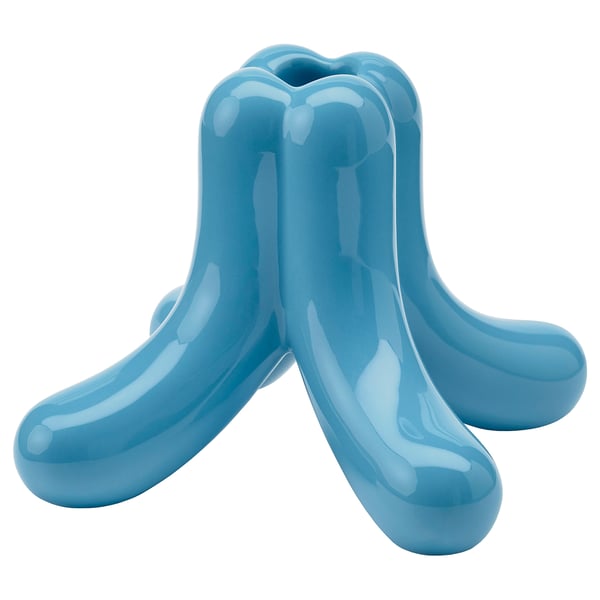 IKEA VINTERFINT Candlestick light blue 4 "