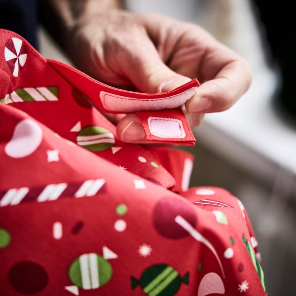 IKEA VINTERFINT Children's Apron Candy Red 4-7