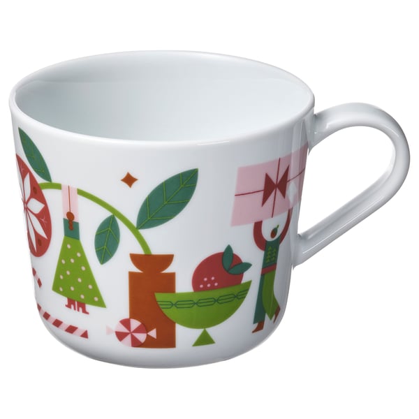 IKEA VINTERFINT Cup white/Christmas pattern 12 oz