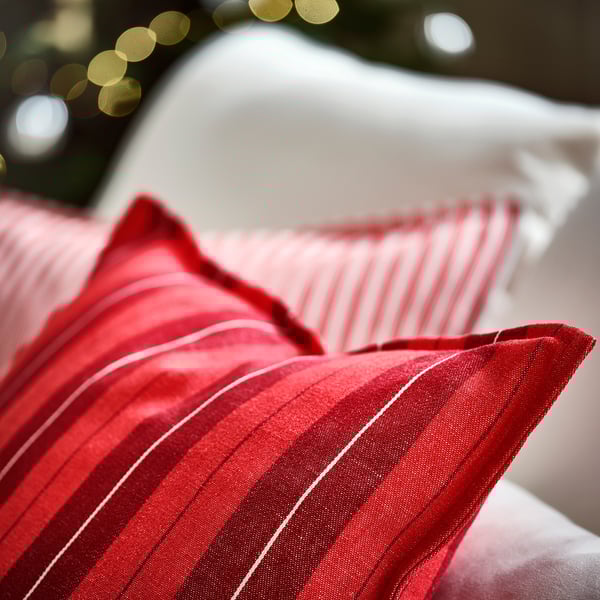 IKEA VINTERFINT Cushion Cover Stripe Red 20x20 "
