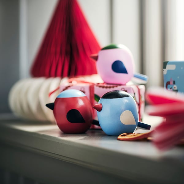 IKEA VINTERFINT Decoration Bird Mixed Colors 2 ¼ "