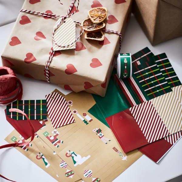 IKEA VINTERFINT Label Set Of 48 Christmas Motifs