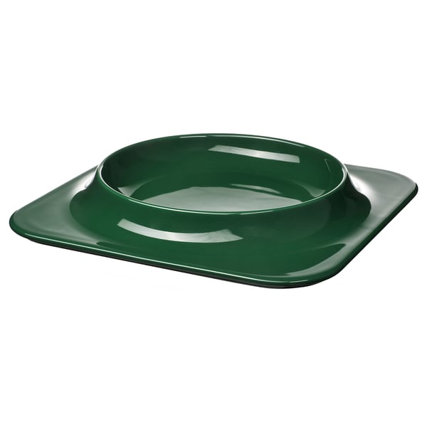 IKEA VINTERFINT Plate dark green 10 ½x10 ½ "