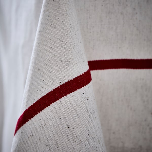 IKEA VINTERFINT Tablecloth Off-white/red 57x126 "