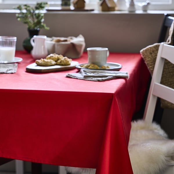 IKEA VINTERFINT Tablecloth Red 57x94 "