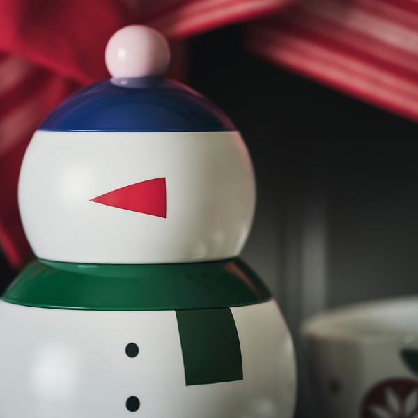IKEA VINTERFINT Tin With Lid Set Of 3 Snowman
