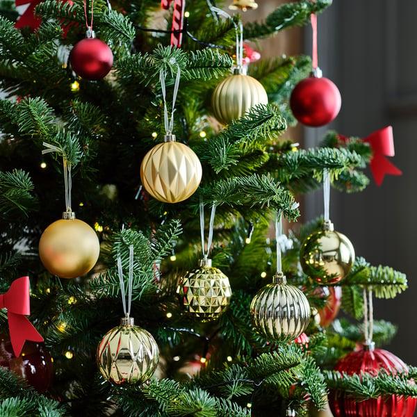 IKEA VINTERFINT Tree Ornament Bauble Gold 2 ¾ "