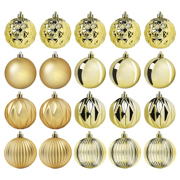 IKEA VINTERFINT Tree ornament bauble gold 2 ¾ "