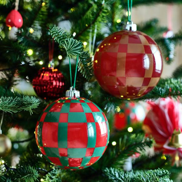 IKEA VINTERFINT Tree Ornament Bauble Red/green 6 "