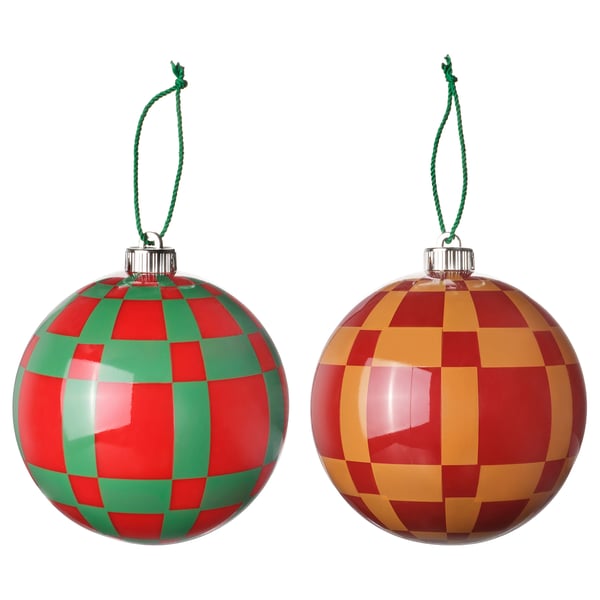 IKEA VINTERFINT Tree ornament bauble red/green 6 "